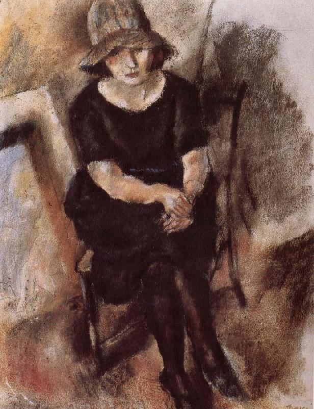 Jules Pascin Younger man wearing hat oil painting image